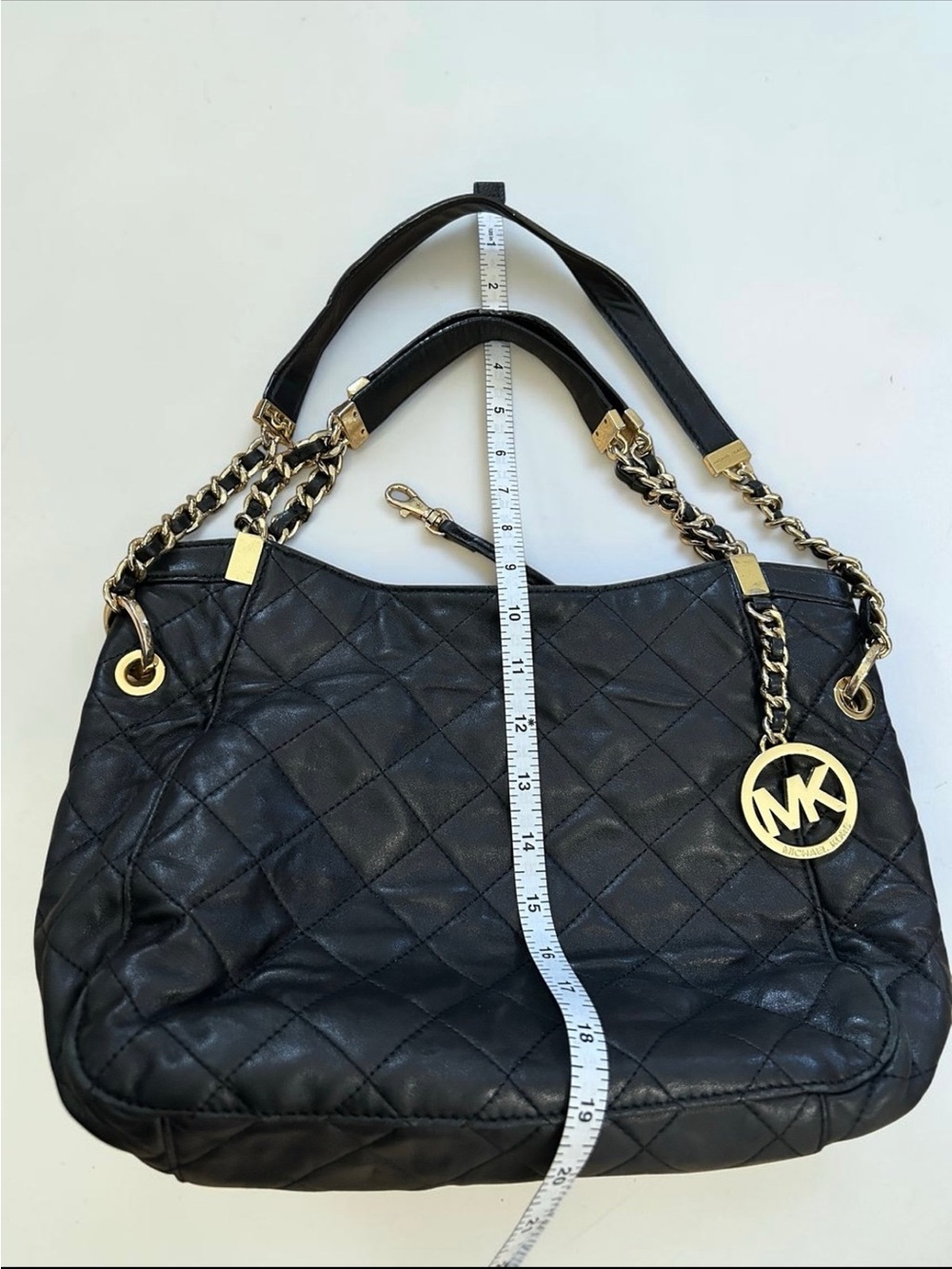 Michael Michael Kors Susannah Shoulder Tote Bag AI-1306 Quilted Leather - Picture 3 of 13